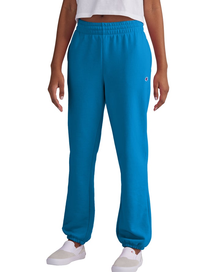 Champion Powerblend Fleece Boyfriend Joggingbroek Dames - Blauw - Belgie 7412GDTYC